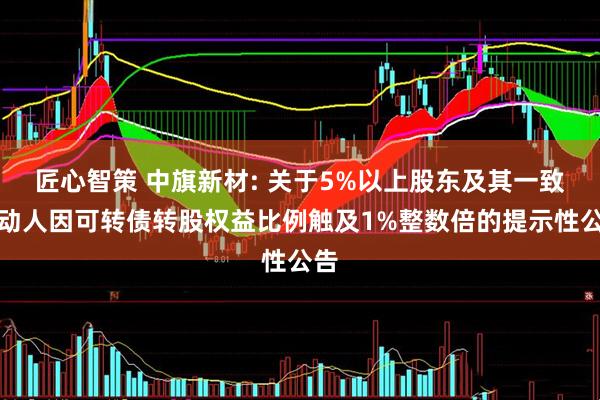 匠心智策 中旗新材: 关于5%以上股东及其一致行动人因可转债转股权益比例触及1%整数倍的提示性公告