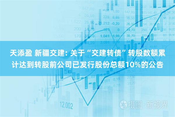 天添盈 新疆交建: 关于“交建转债”转股数额累计达到转股前公司已发行股份总额10%的公告
