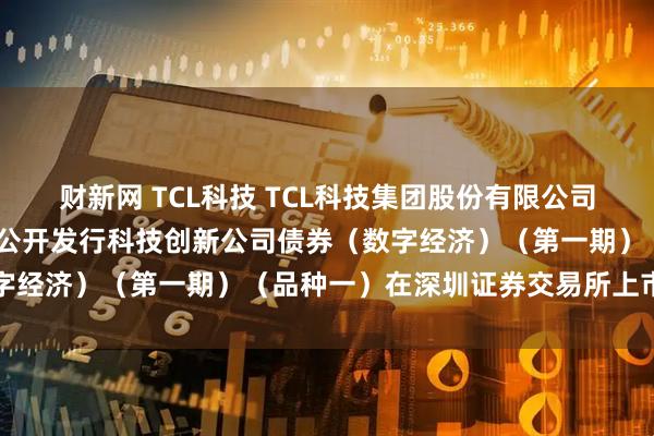 财新网 TCL科技 TCL科技集团股份有限公司2025年面向专业投资者公开发行科技创新公司债券（数字经济）（第一期）（品种一）在深圳证券交易所上市的公告